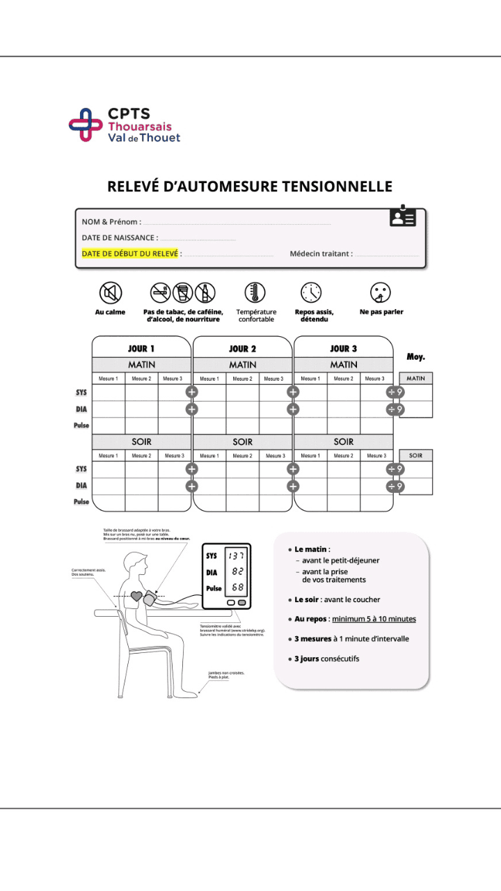 Automesure tensionnelle